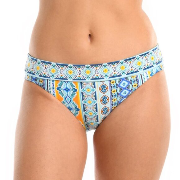 La Blanca 'Scarf City' Banded Hipster Bikini Swimsuit Bottom, Ice Blue - Picture 1 of 2